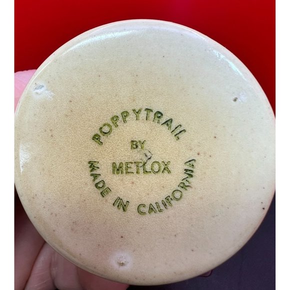 Metlox Poppytrail Provincial Vernon Homestead Mustard Jam Honey Jar Lid Ceramic - Picture 4 of 7
